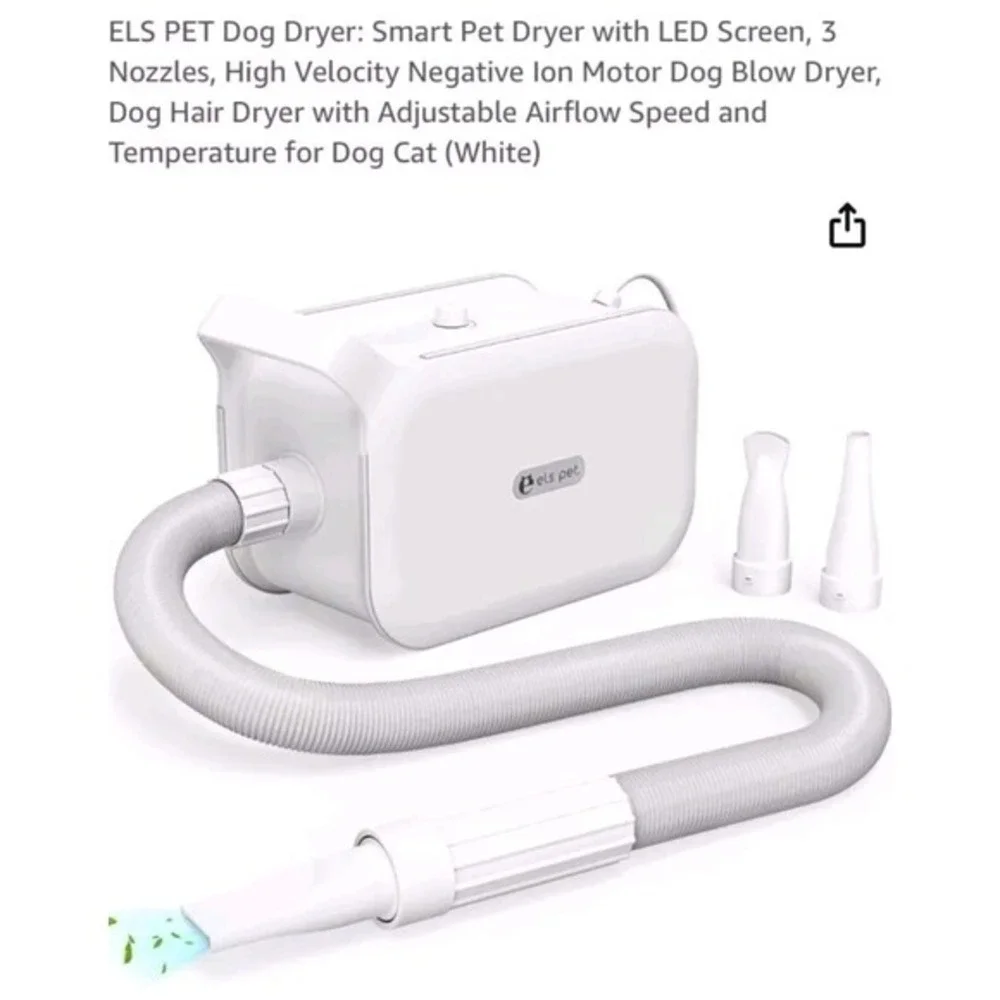 ELS‎ PET Dog Dryer, Smart Pet Dryer with LED Screen, 3 Nozzles, New Open Box